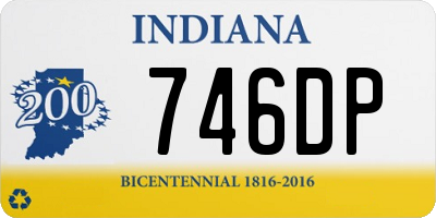 IN license plate 746DP