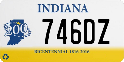 IN license plate 746DZ