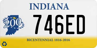 IN license plate 746ED