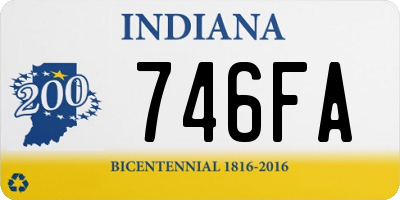 IN license plate 746FA