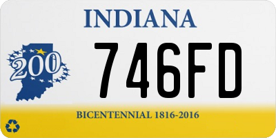 IN license plate 746FD