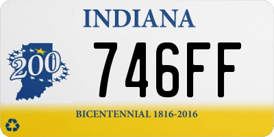 IN license plate 746FF