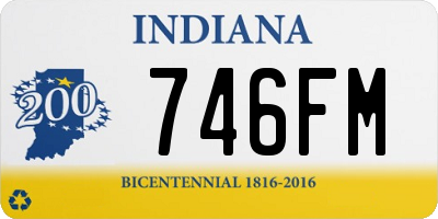 IN license plate 746FM