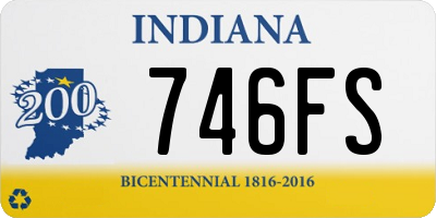 IN license plate 746FS