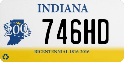 IN license plate 746HD