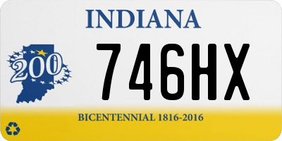 IN license plate 746HX