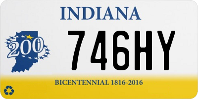 IN license plate 746HY