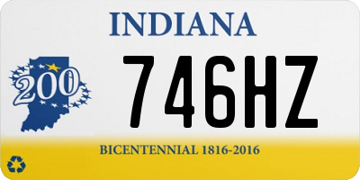 IN license plate 746HZ