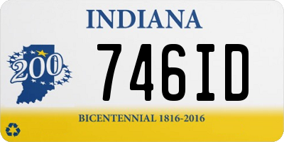 IN license plate 746ID