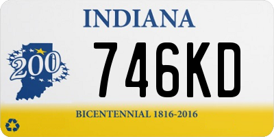 IN license plate 746KD