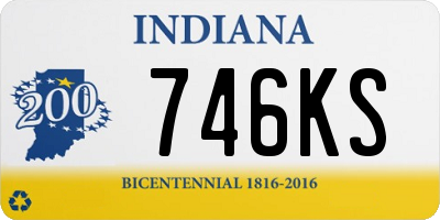 IN license plate 746KS