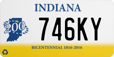 IN license plate 746KY