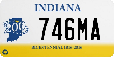 IN license plate 746MA