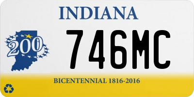 IN license plate 746MC