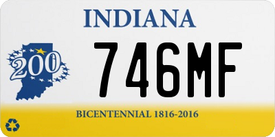 IN license plate 746MF