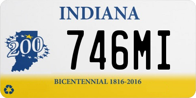 IN license plate 746MI