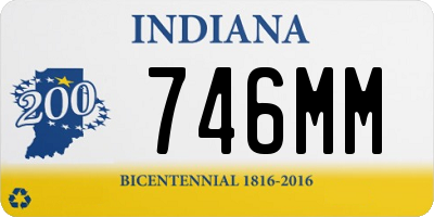 IN license plate 746MM