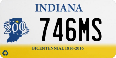 IN license plate 746MS