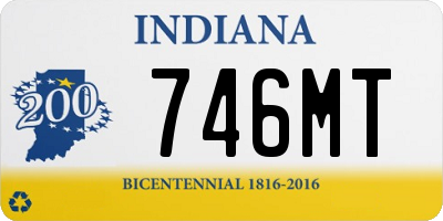 IN license plate 746MT