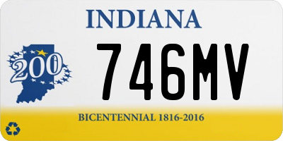 IN license plate 746MV