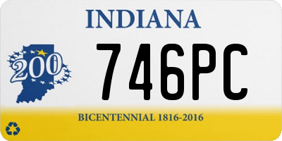 IN license plate 746PC
