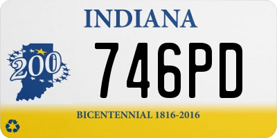 IN license plate 746PD