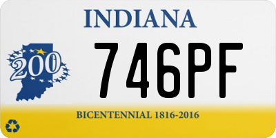 IN license plate 746PF