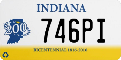 IN license plate 746PI