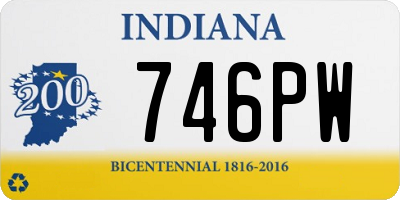 IN license plate 746PW