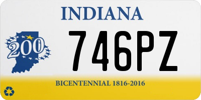 IN license plate 746PZ