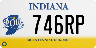 IN license plate 746RP