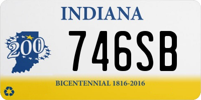 IN license plate 746SB