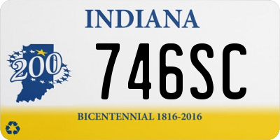 IN license plate 746SC