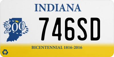 IN license plate 746SD