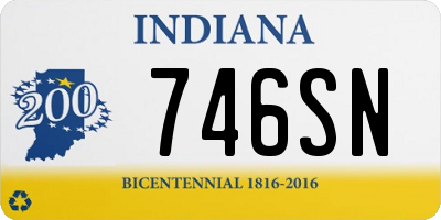 IN license plate 746SN