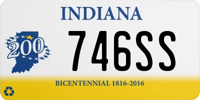 IN license plate 746SS