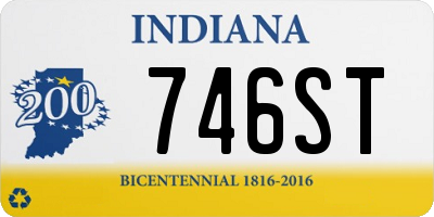 IN license plate 746ST