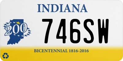 IN license plate 746SW