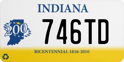 IN license plate 746TD