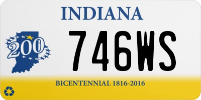 IN license plate 746WS
