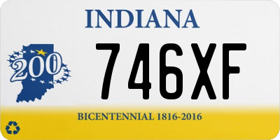 IN license plate 746XF