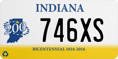 IN license plate 746XS