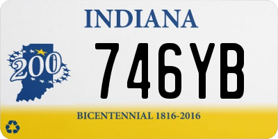 IN license plate 746YB