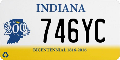 IN license plate 746YC