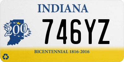 IN license plate 746YZ