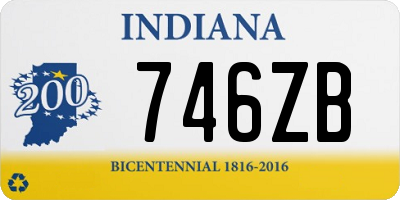 IN license plate 746ZB