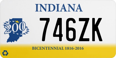 IN license plate 746ZK