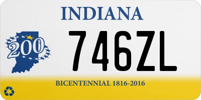 IN license plate 746ZL