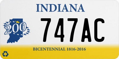 IN license plate 747AC