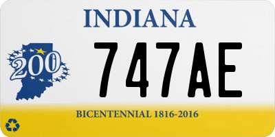 IN license plate 747AE